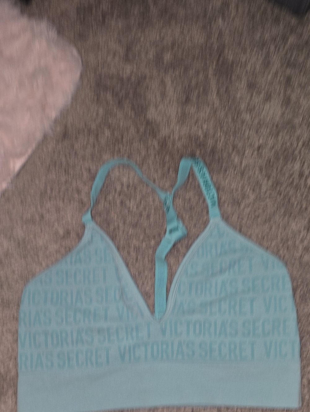 Victoria's Secret Light Blue Seamless Sports Bra. Gently Worn. No Flaws